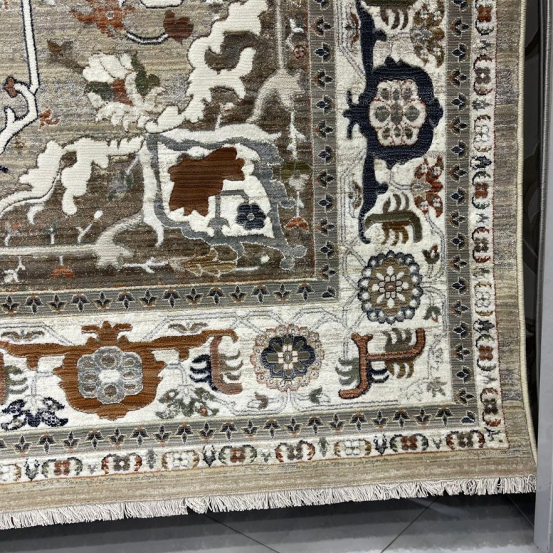 سجاد ليفون بوهيمي تركي M9262 بيج D84929 مقاس 80*150