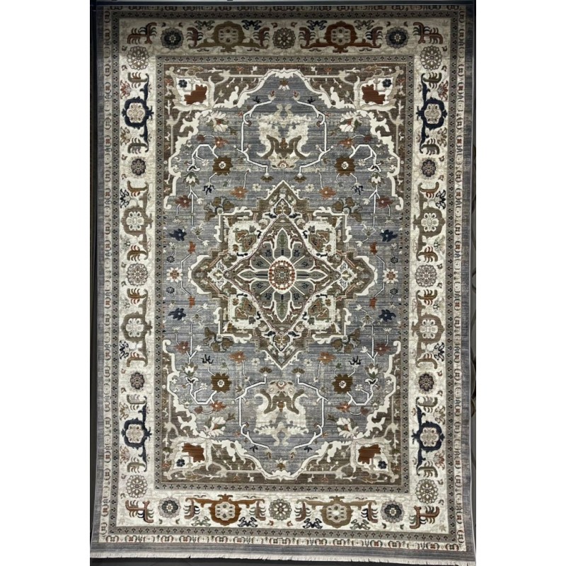 سجاد ليفون بوهيمي تركي M9262 رصاصي D84727 مقاس 80*150