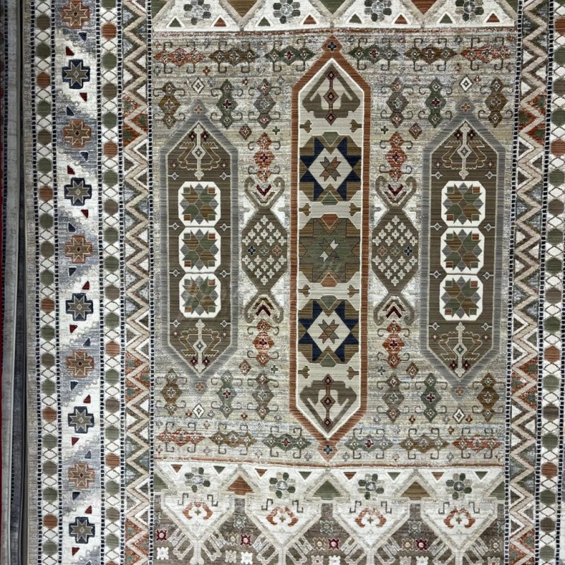 سجاد ليفون بوهيمي تركي L6952 بيج D84949 مقاس 100*300