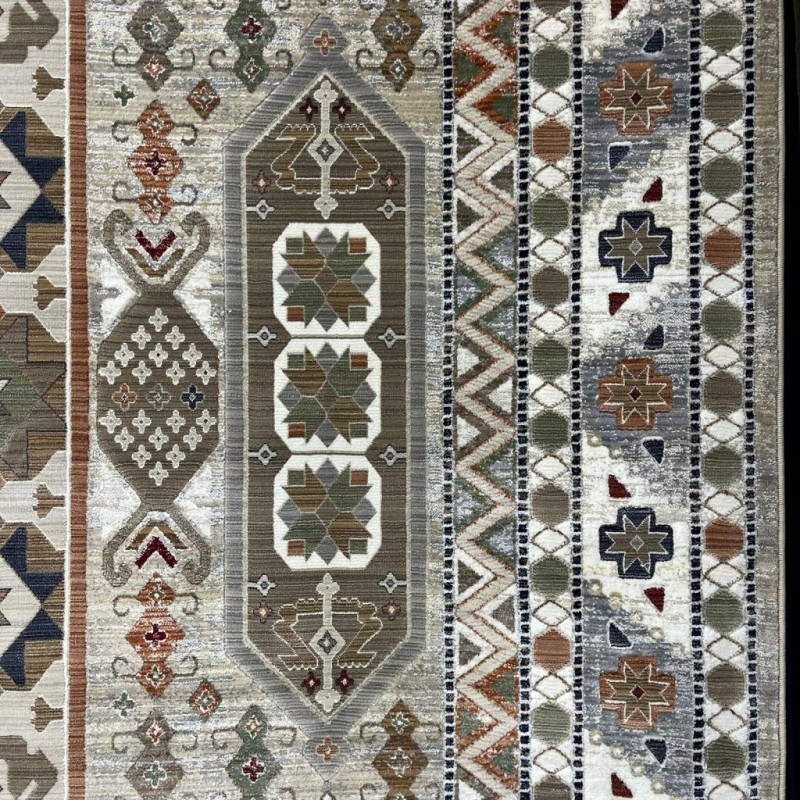 سجاد ليفون بوهيمي تركي L6952 بيج D84949 مقاس 100*300