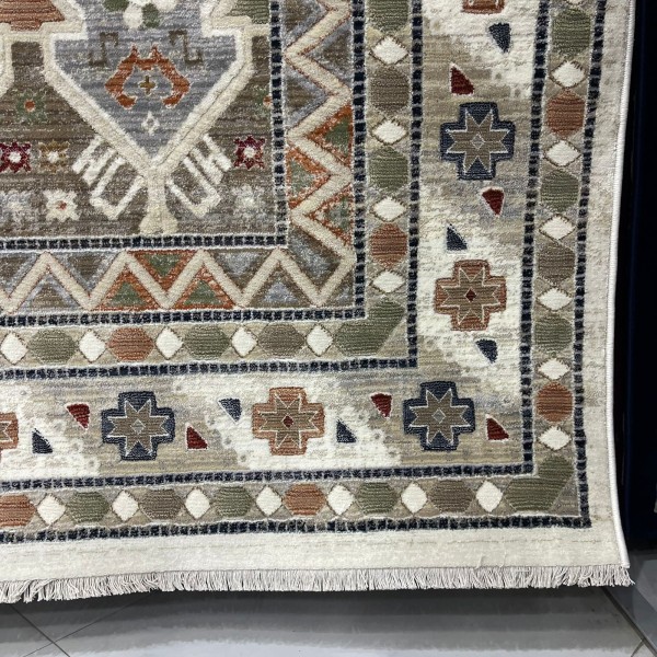 Levon Bohemian Turkish Rug L6952 cream D84494 Size 200*300