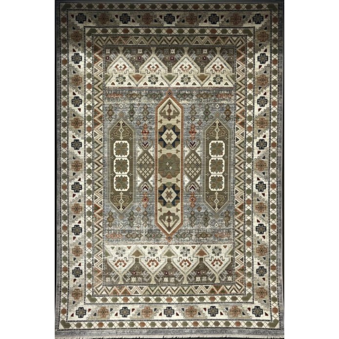 سجاد ليفون بوهيمي تركي L6952 رصاصي D84747 مقاس 100*200