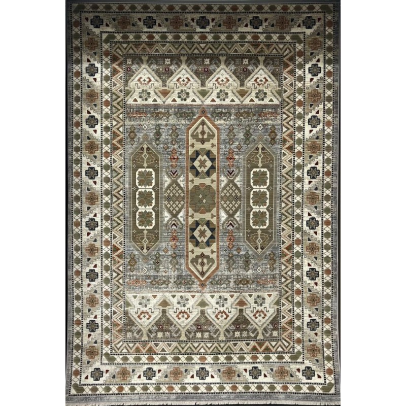 سجاد ليفون بوهيمي تركي L6952 رصاصي D84747 مقاس 80*150