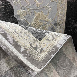 سجاد ليزا كولد تركي رصاصي مقاس 100*200