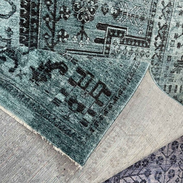 Turkish Luna Bohemian Rug ODO9A Aqua 150x220 cm