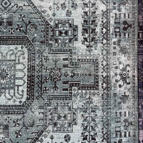 Turkish Luna Bohemian Rug ODO9A Aqua 150x220 cm