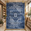 Turkish Luna Bohemian Rug Runner ODO9A BLUE 100x300 cm