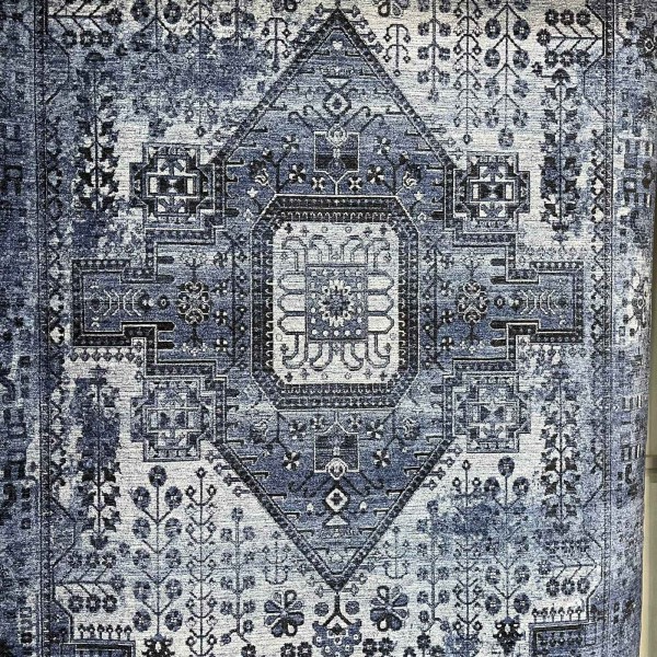 Turkish Luna Bohemian Rug Runner ODO9A BLUE 100x300 cm