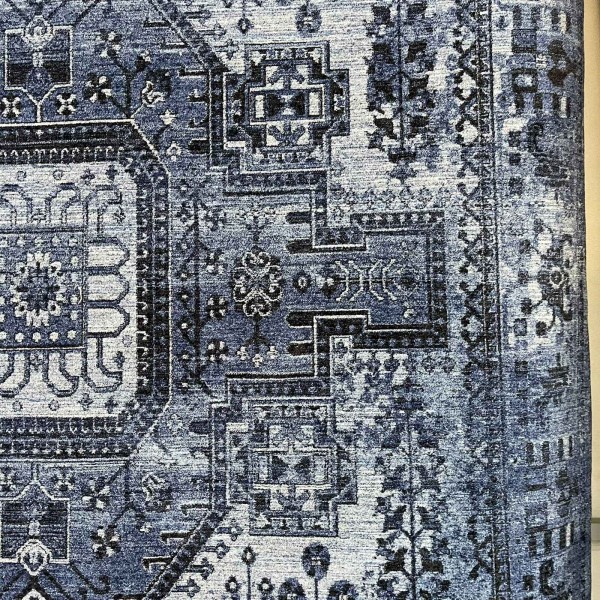 Turkish Luna Bohemian Rug Runner ODO9A BLUE 100x300 cm