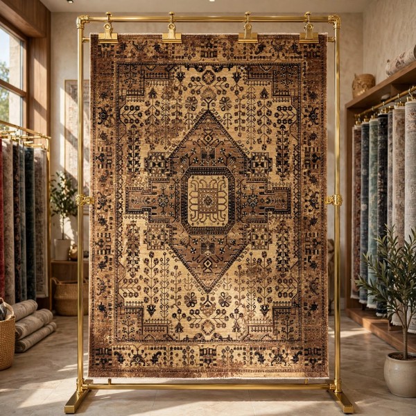 سجاد لونا بوهيمي تركي ODO9A بني مقاس 100*200