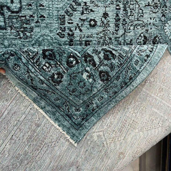 Turkish Luna Bohemian Rug Runner OE72C Aqua 100x200 cm