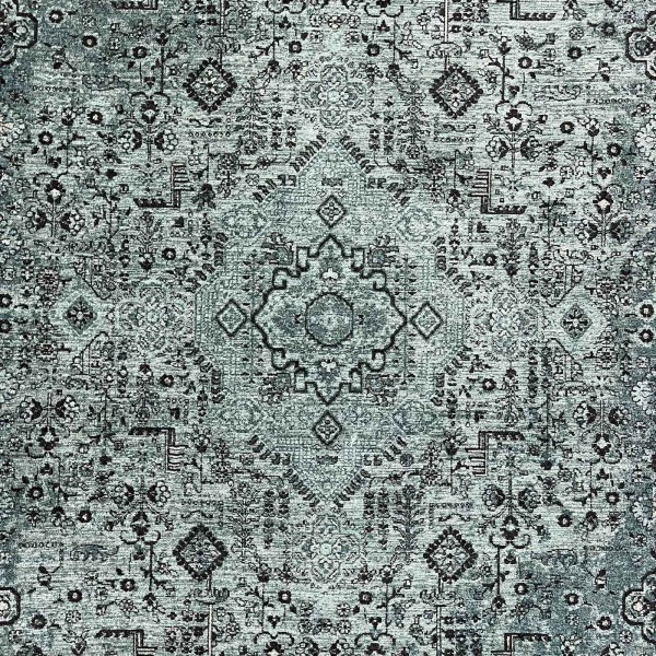 Turkish Luna Bohemian Rug Runner OE72C Aqua 100x200 cm