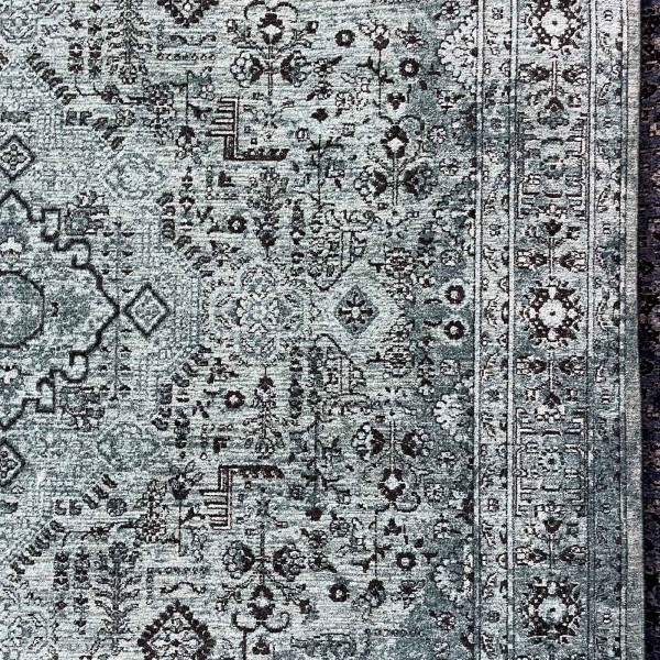 Turkish Luna Bohemian Rug Runner OE72C Aqua 100x200 cm