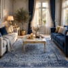 Turkish Luna Bohemian Rug Runner OE72C BLUE 100x200 cm
