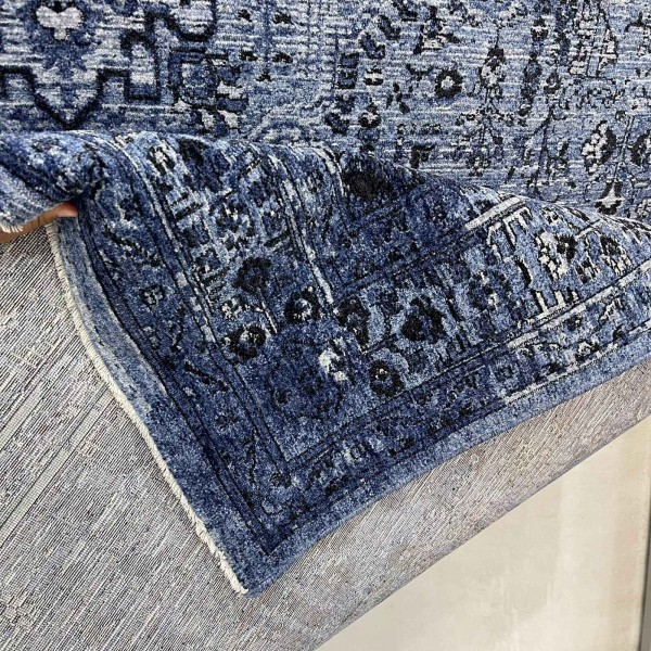 Turkish Luna Bohemian Rug Runner OE72C BLUE 100x200 cm