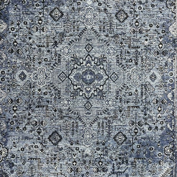 Turkish Luna Bohemian Rug Runner OE72C BLUE 100x200 cm
