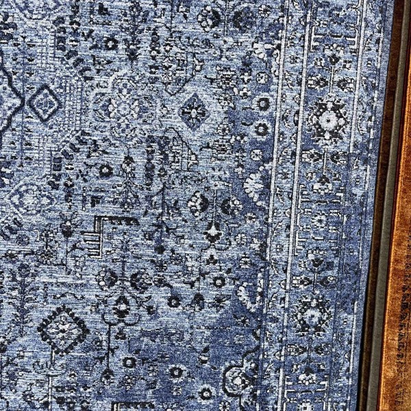 Turkish Luna Bohemian Rug Runner OE72C BLUE 100x200 cm