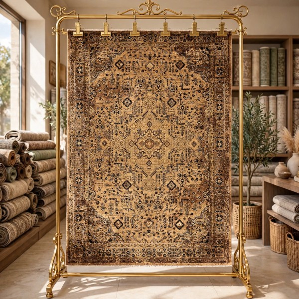 Turkish Luna Bohemian Rug OE72C BROWN 200x300 cm