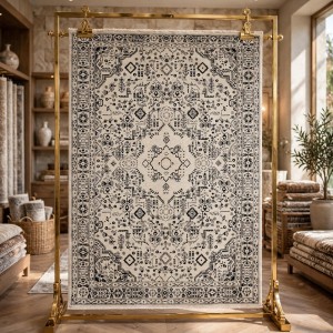 Turkish Luna Bohemian Rug Runner OE72C CREAM 100x300 cm