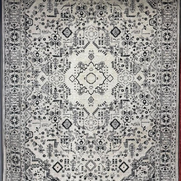 Turkish Luna Bohemian Rug Runner OE72C CREAM 100x300 cm
