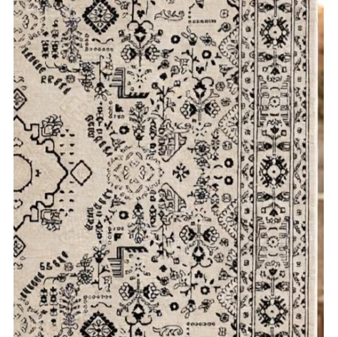 Turkish Luna Bohemian Rug Runner OE72C CREAM 100x300 cm