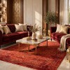 سجاد لونا بوهيمي تركي OE72C احمر مقاس 150*220