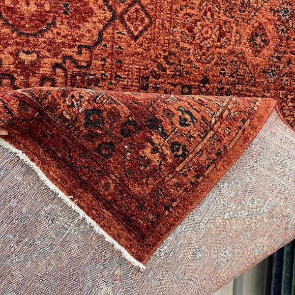 سجاد لونا بوهيمي تركي OE72C احمر مقاس 150*220