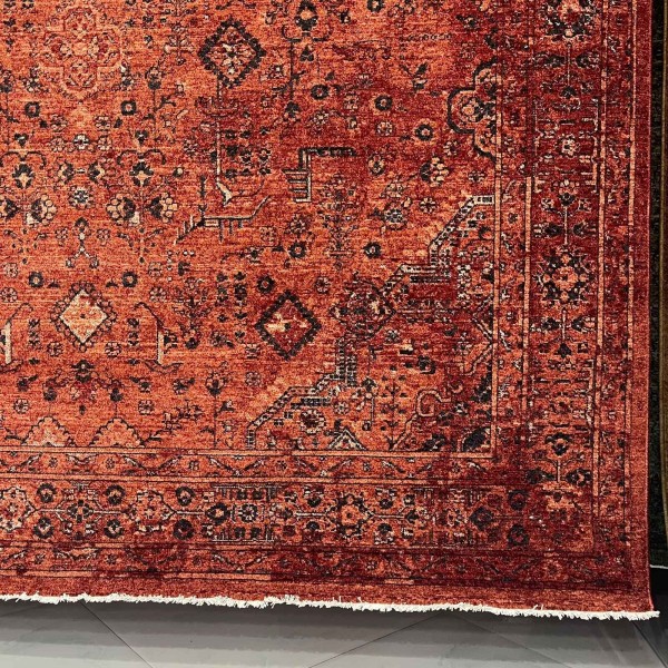 سجاد لونا بوهيمي تركي OE72C احمر مقاس 150*220