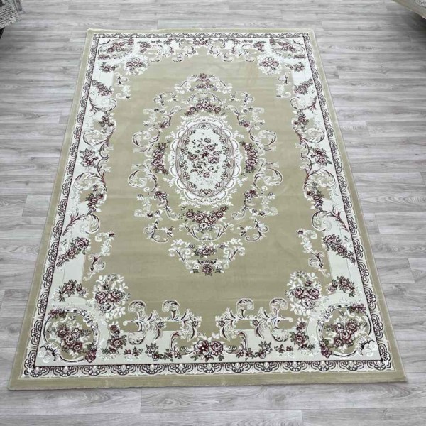 Paris Turkish Carpet 6989C beige Color Size 100*300
