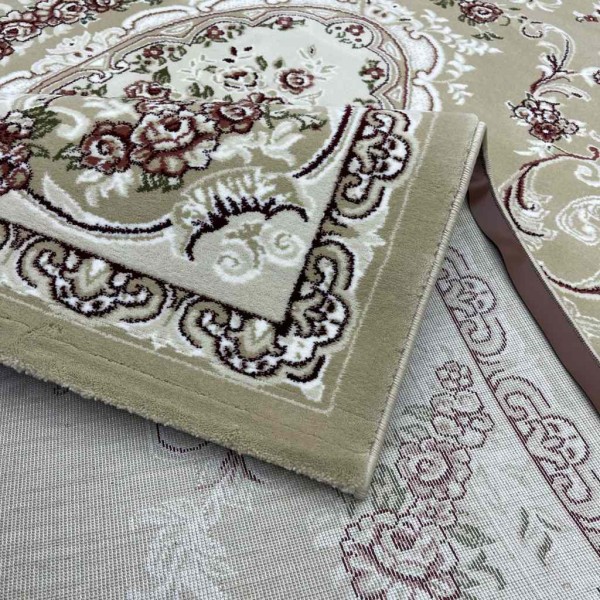 Paris Turkish Carpet 6989C beige Color Size 100*300
