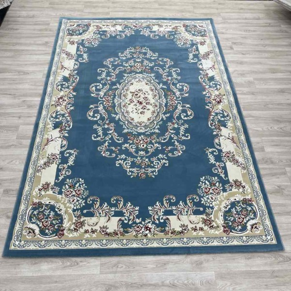 Paris Turkish Carpet 6989C Blue Color Size 400*600