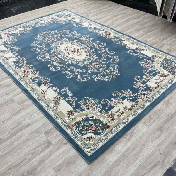 Paris Turkish Carpet 6989C Blue Color Size 400*600