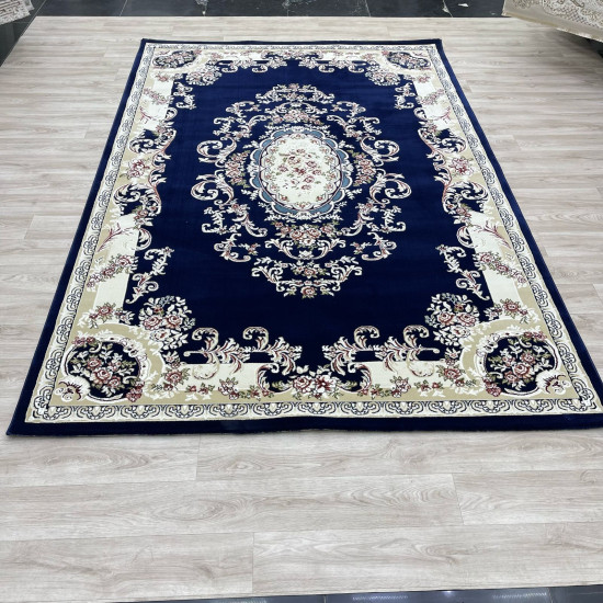 Paris Turkish Carpet 6989C navy Color Size 50*80