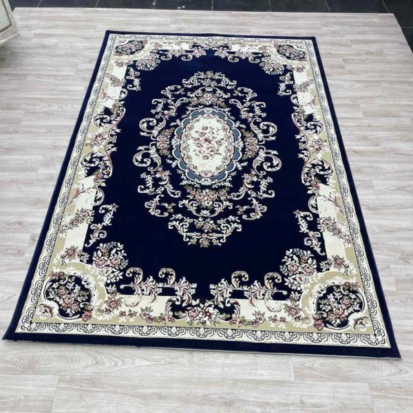 Paris Turkish Carpet 6989C navy Color Size 200*300