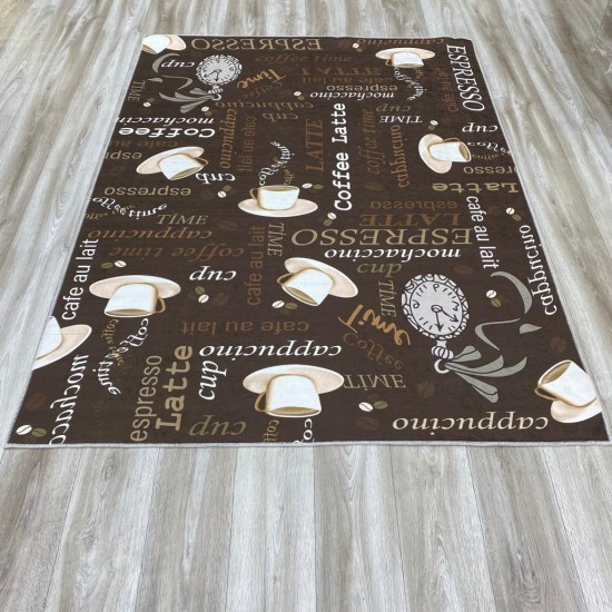 Brown espresso latte kitchen rugs