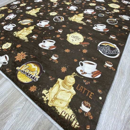 Rubol cafe brown kitchen rug