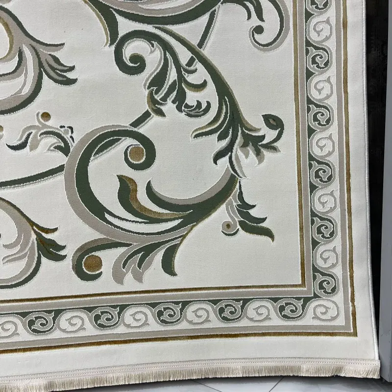 Turkish Safir Rug SRC28A cream green Size 150*220
