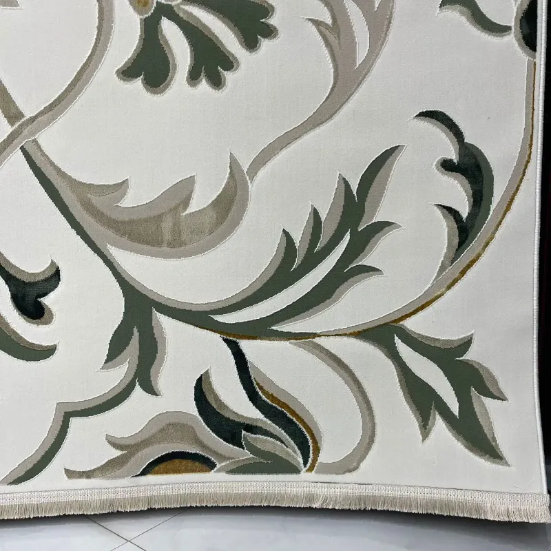 Turkish Safir Rug SRC32C cream green Size 100x300