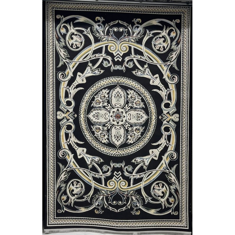 Turkish Safir Rug SRC03A Black Multi-Size 300*400