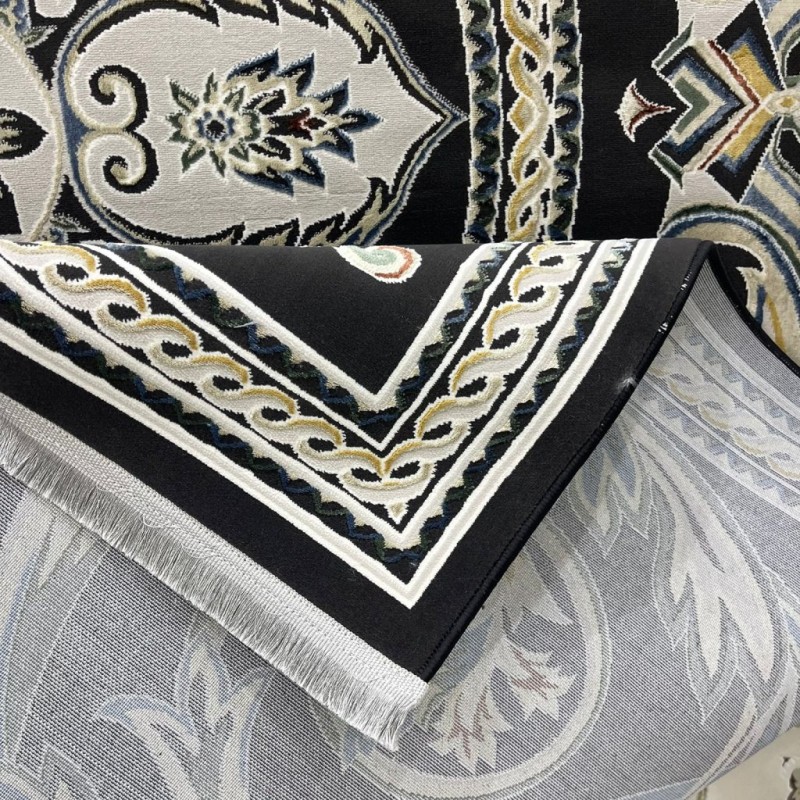 Turkish Safir Rug SRC03A Black Multi-Size 300*400