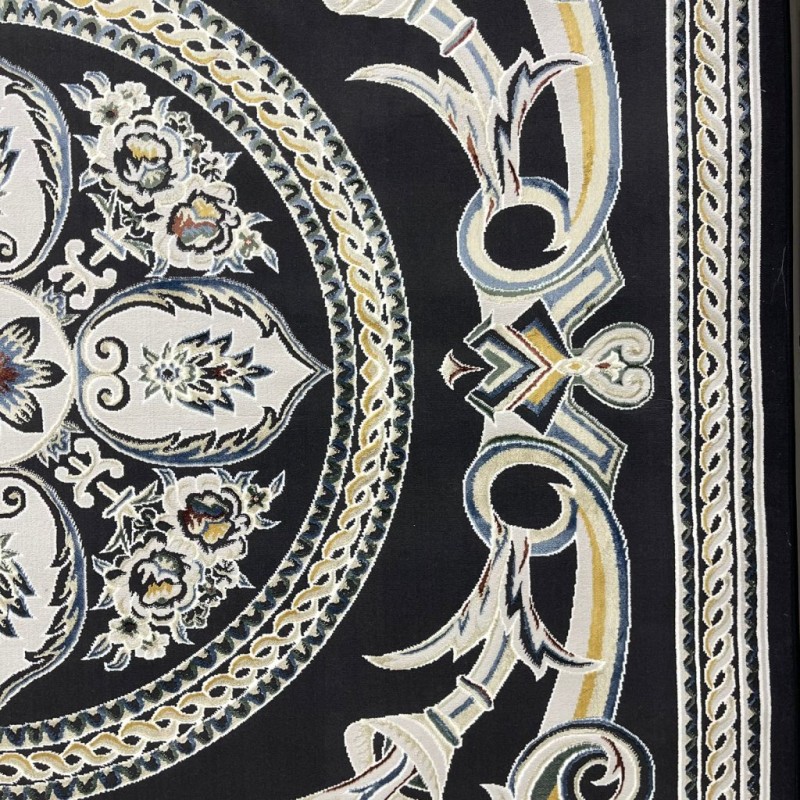 Turkish Safir Rug SRC03A Black Multi-Size 300*400
