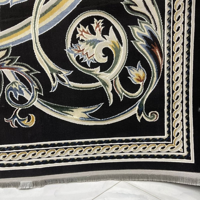 Turkish Safir Rug SRC03A Black Multi-Size 300*400