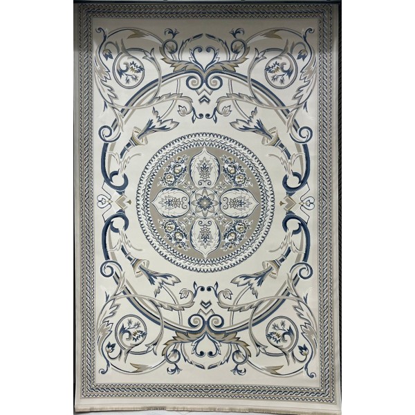 Turkish Safir Rug SRC03A cream blue-Size 150*220