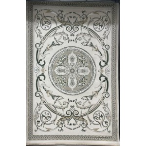Turkish Safir Rug SRC03A cream green-Size 50*80
