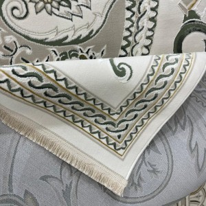 Turkish Safir Rug SRC03A cream green-Size 50*80
