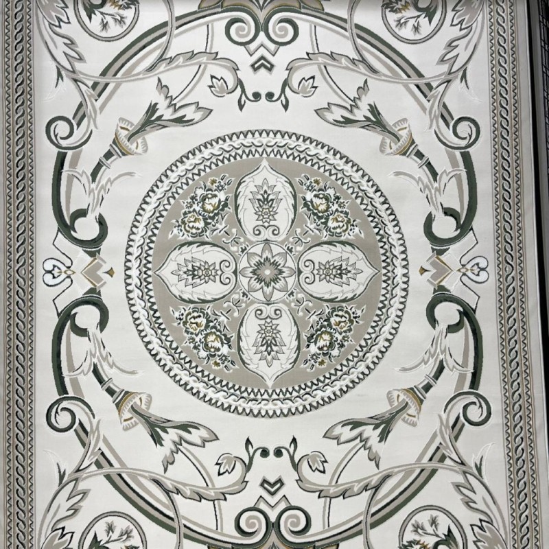 Turkish Safir Rug SRC03A cream green-Size 50*80