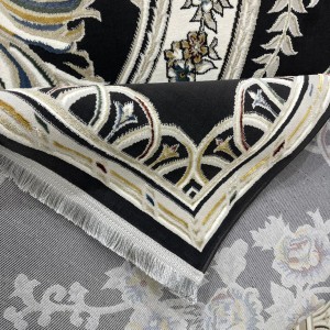 Turkish Safir Rug SRC04A Black Multi-Size 80*150