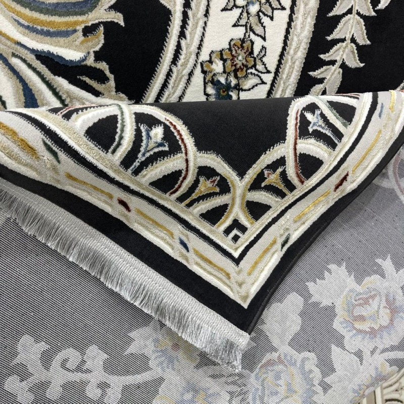 Turkish Safir Rug SRC04A Black Multi-Size 200*300