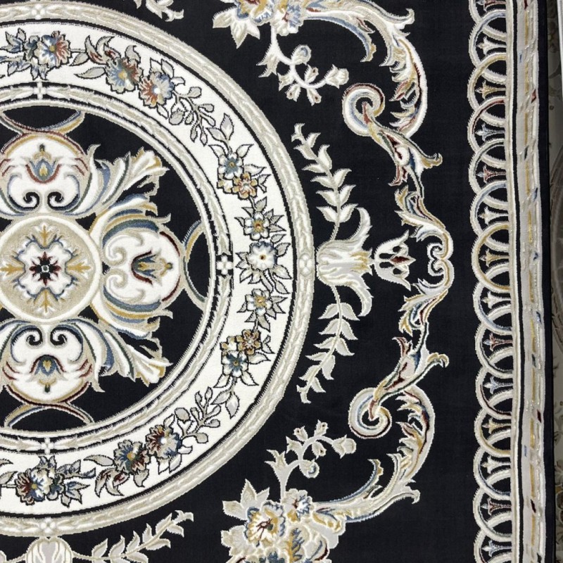 Turkish Safir Rug SRC04A Black Multi-Size 200*300