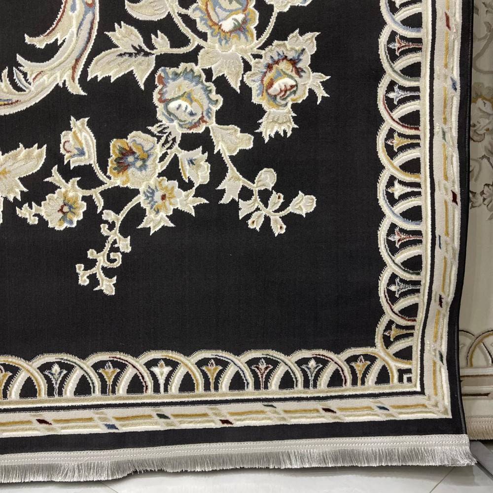 سجاد سفير تركي SRC04A اسود مولتي مقاس 50*80